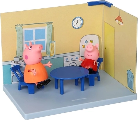 Køkkenscene som et lille diorama