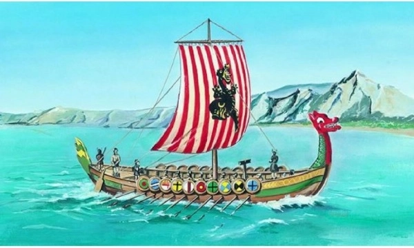 Vikingeskib DRAKKAR – model 1:60