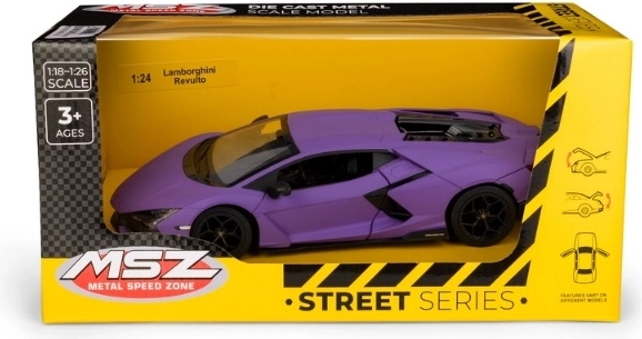 MSZ Lamborghini Revuelto lilla metalbilmodel 1:24