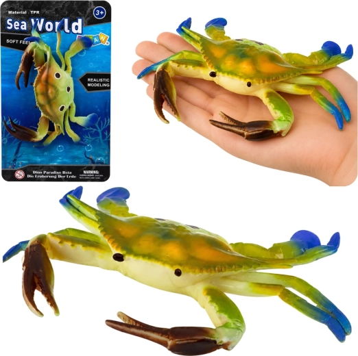 Realistisk gummifigur af krabbe 19 cm