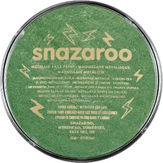 Snazaroo metallisk ansigtsmaling elektrisk grøn 18 ml