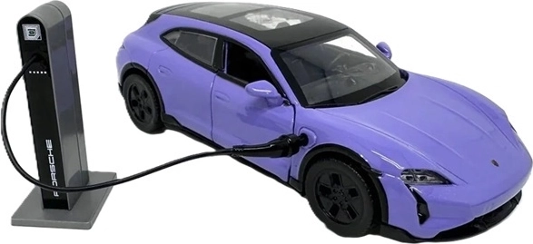Elektrisk model af Porsche Taycan Turbo S i lilla