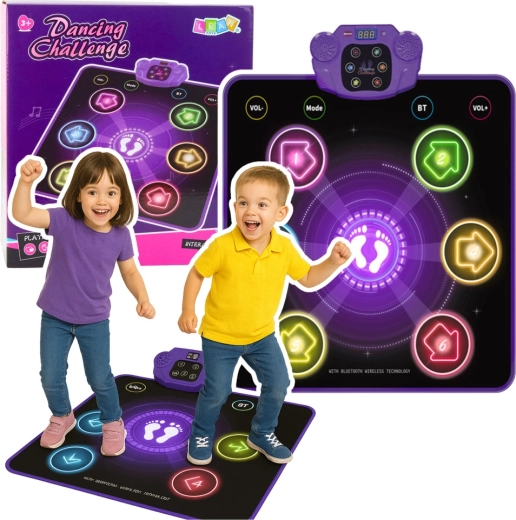 Interaktiv danse­måtte til børn med Bluetooth, 5 tilstande og 3 sprog