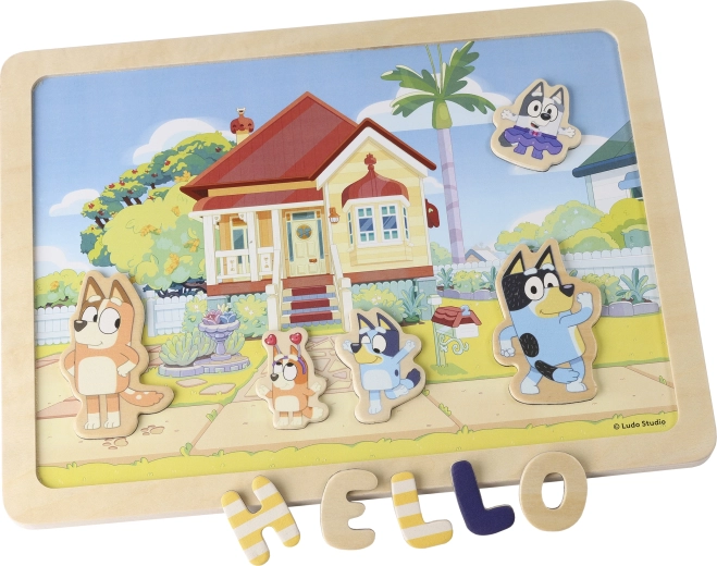 Bluey dobbeltsidet magnetisk tavle – bogstaver og billeder