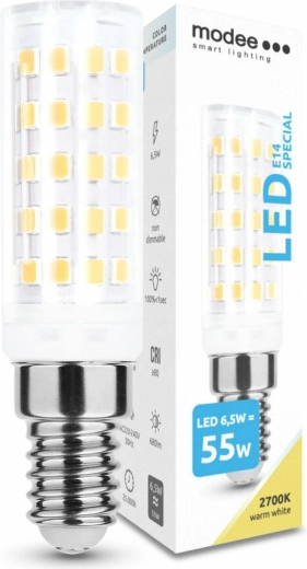 LED pære Modee Special Ceramic 6,5 W E14, 680 lm, varm hvid