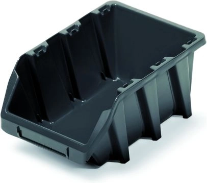 Plastopbevaringsboks BINEER LONG, sort, 160 × 98 × 70 mm
