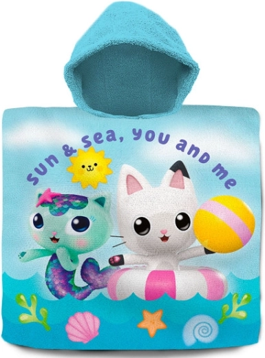 Badeponcho til børn GABBY’S DOLLHOUSE 60 × 120 cm, bomuld