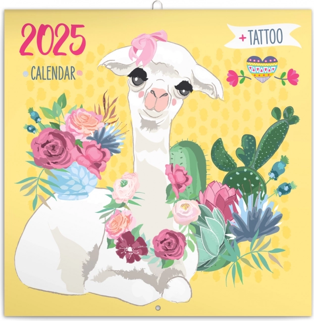 Noteskalender Glade lamaer 2025