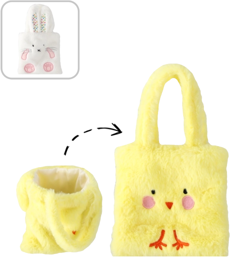 Påskeplystaske kylling eller kanin 16 × 16 cm