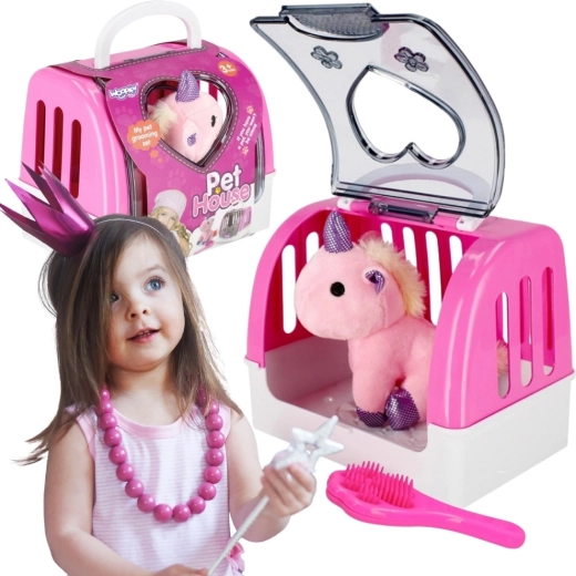 Woopie transportabelt hus med plysunicorn