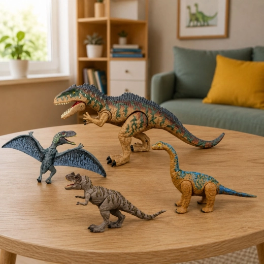 Fire dinosaurer i én pakke