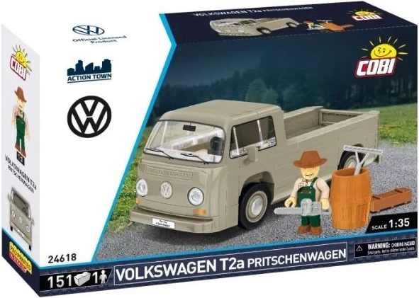 Cobi Volkswagen T2a pritschenwagen byggesæt 1:35 med figur