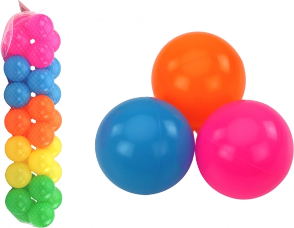 Sæt med farvede kugler Plastikkugler til kuglebad 7 cm 30 stk.