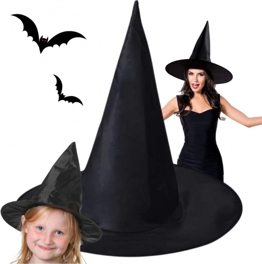 sort heksehat – halloweenkostume-tilbehør