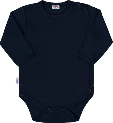 Babybody med gennemgående knaplukning New Baby Classic II mørkeblå