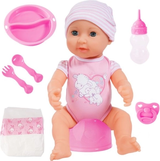 Bayer babydokke Piccolina Newborn 40 cm med tilbehør