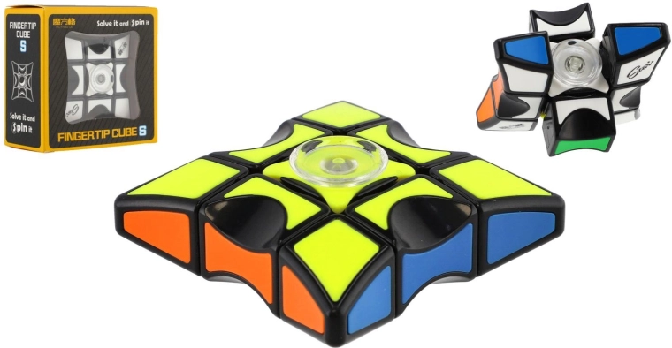 Plastisk spinner-hjernespil 6 × 6 cm i æske