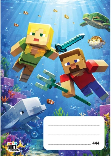 Skolehæfte A4 Videogames 444, linjeret (8 mm), 40 ark