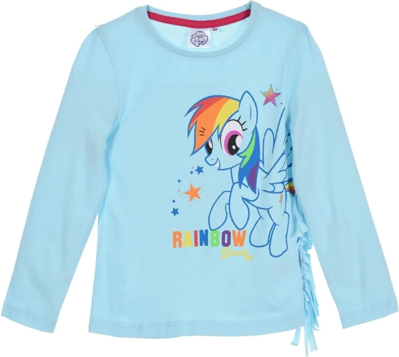 Turkisfarvet bomulds-T-shirt med My Little Pony