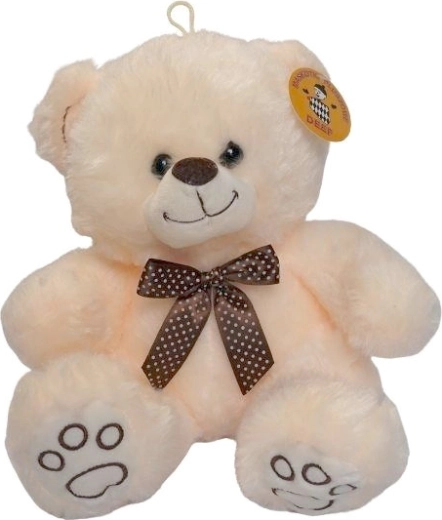 Cremefarvet bamse 28 cm