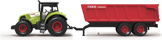 Traktor med anhænger og effekter