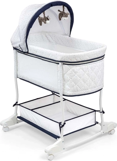Milly Mally Dream On 2-i-1 vugge og tremmeseng Simple Grey