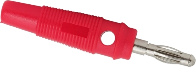Gummibelagt bananstik til kabel på 3 mm