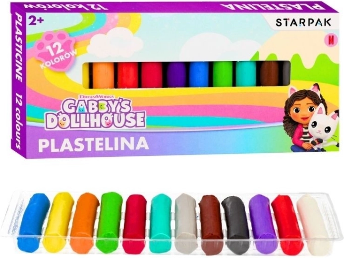 Plastelina Gabby’s Dollhouse – 12 farver