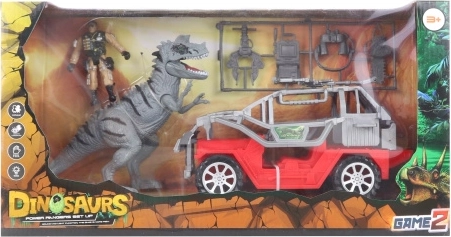 Bil med dinosaur