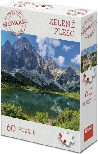 Dino puzzle turistudgave Slovakiet – Zelené pleso (60 brikker)
