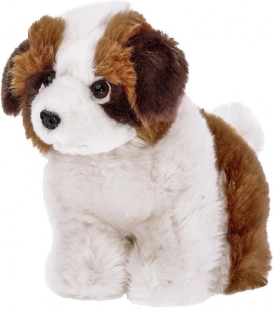 Plys Sankt Bernhard hund siddende 20 cm