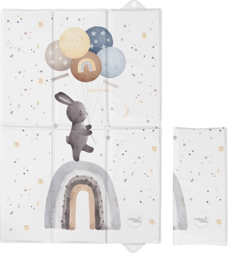Ceba baby rejseskiftemåtte basic rainbow walk 60 × 40 cm