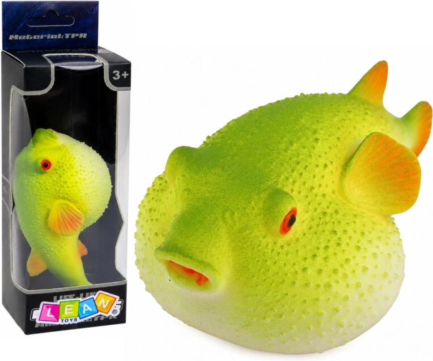 Gummifigur af kuglefisk i TPR 12 cm