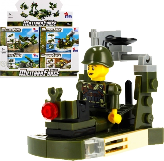 Militære byggesæt med minifigur – 4 varianter
