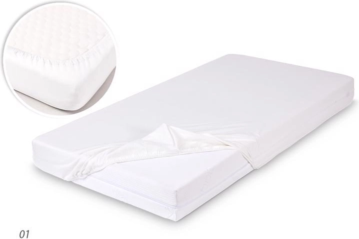 Bambuslagen 60 × 120 cm hvid BABYMATEX
