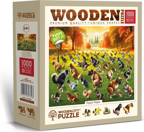 WOODEN CITY Træpuslespil Hundesymfoni i parken med 1000 brikker
