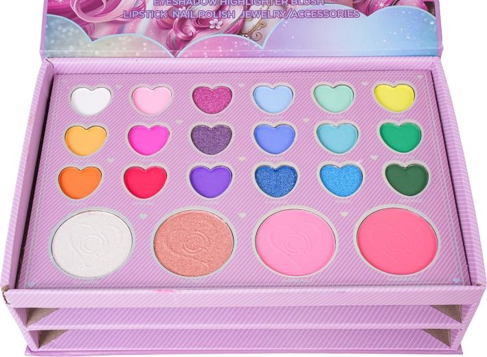 Farverig palette med øjenskygger