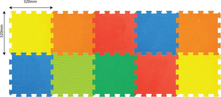 Bløde byggeklodser 10 stk 32 × 32 cm
