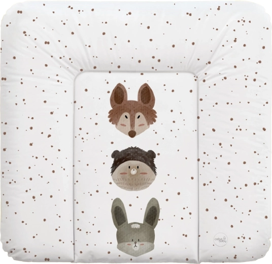 Ceba Baby blød puslemåtte til kommode basic cute animals 75 × 72 cm