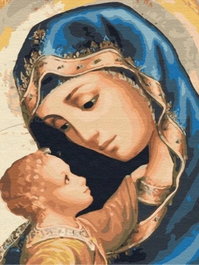 Norimpex Mal efter tal Jomfru Maria med Jesus 40 × 50 cm