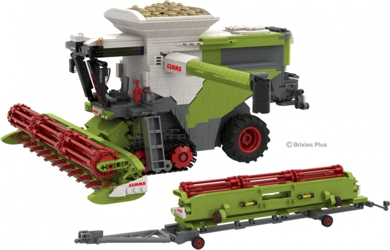 Byggesæt Brixies Plus Claas Lexion 8900 Terra Trac med trailer