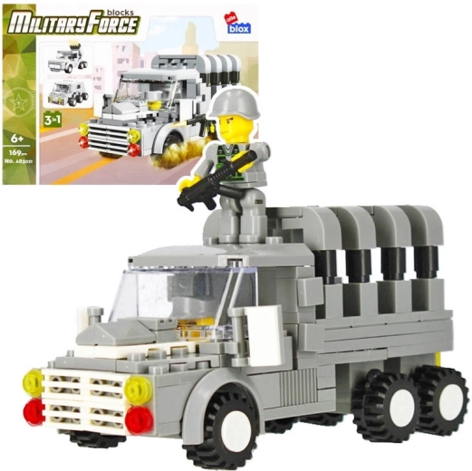 Byggesæt militærlastbil med minifigur