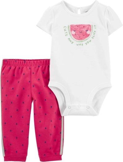 Carter's pigesæt body og sweatbukser Pink Watermelon