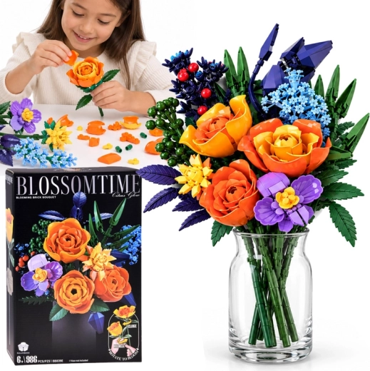 Byggesæt med blomstrende blomster – bevægelig buket