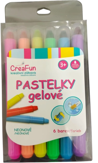 CreaFun neon gel-farveblyanter – sæt med 6 stk.