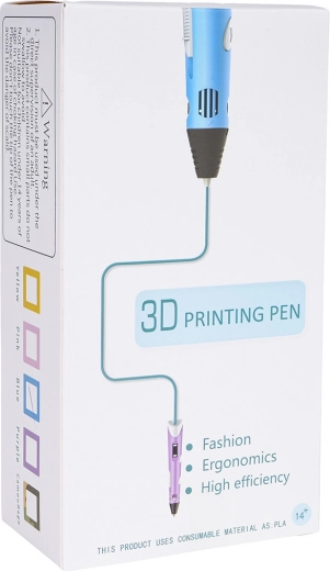 Blåt 3D‑pen til skabelse med PLA