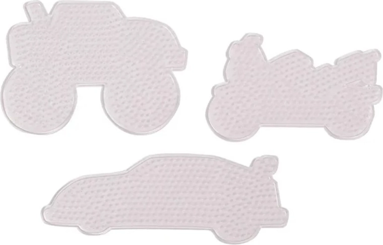 Playbox plader til strygeperler 5 mm – biler, 3 stk.
