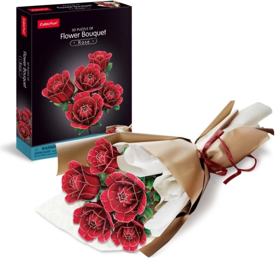 3D-puslespil stor rosenbuket