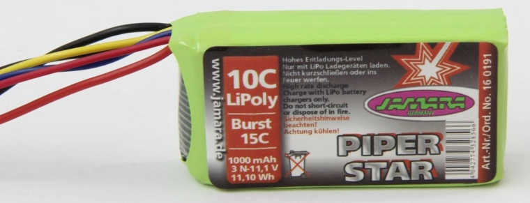 Batteri til Piper Super Cub EPP 11,1 V 1000 mAh