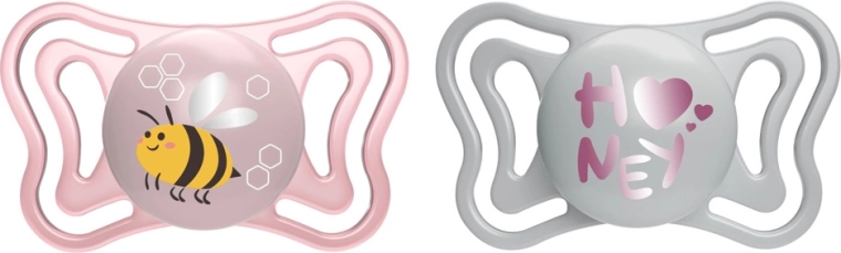 Chicco Physio Light silikonesutter pink 2–6 måneder, 2 stk